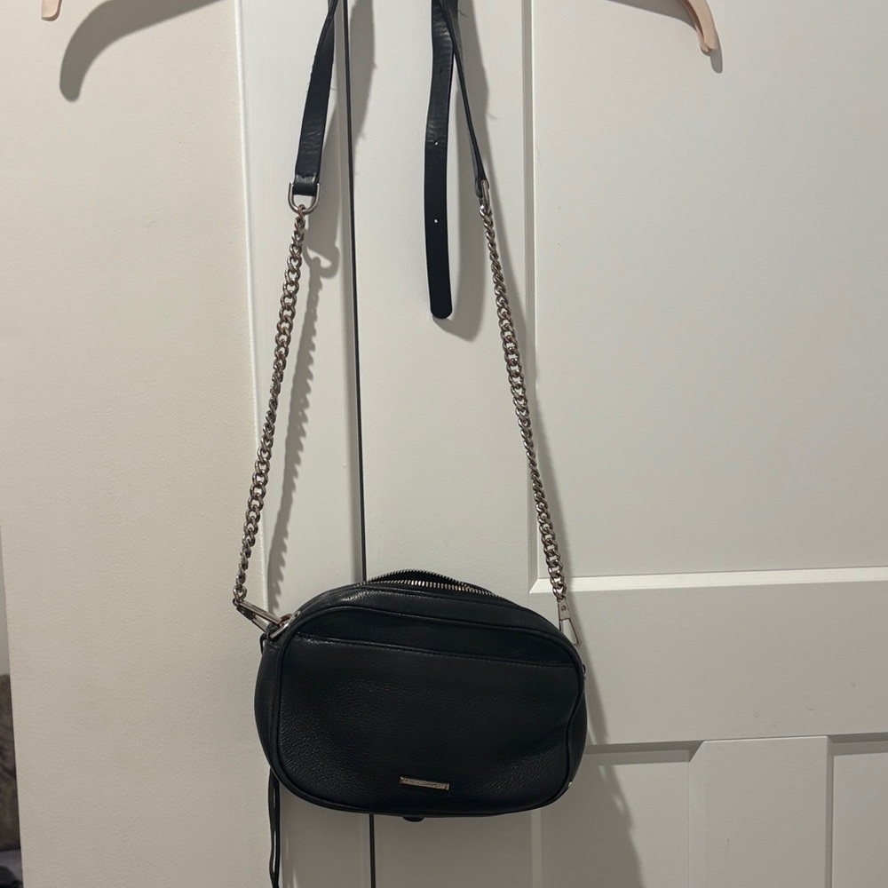 Rebecca Minkoff Black Crossbody Bag with Silver Chain